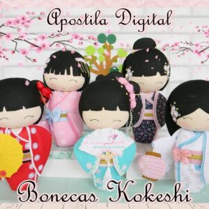 eBook Bonecas Kokeshi em Feltro